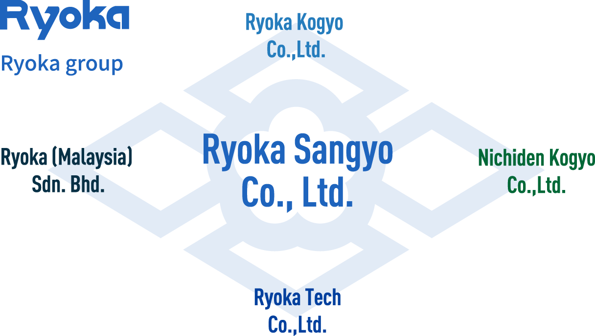 Ryoka Group：Ryoka Sangyo Co., Ltd., Ryoka Kogyo Co., Ltd., Nichiden Kogyo Co., Ltd., Ryoka Tech Co., Ltd., Ryoka (Malaysia) Sdn. Bhd.