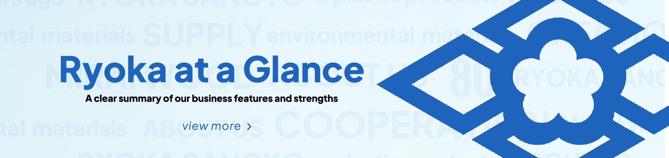 Ryoka at a Glance：A clear summary of our business features and strengths